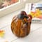 Glitzhome® Medium Glass Pumpkin, Multicolor Stripes